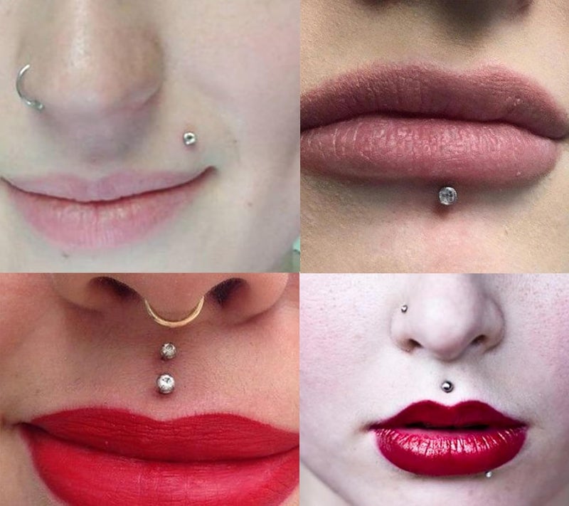 QWALIT 16G Clear Lip Rings Studs Plastic Medusa Labret Piercing Jewelry Push in Cartilage Earring Tragus Earrings Threadless Helix Piercing Jewelry Helix Earrings 6mm 8mm 10mm - Image 4