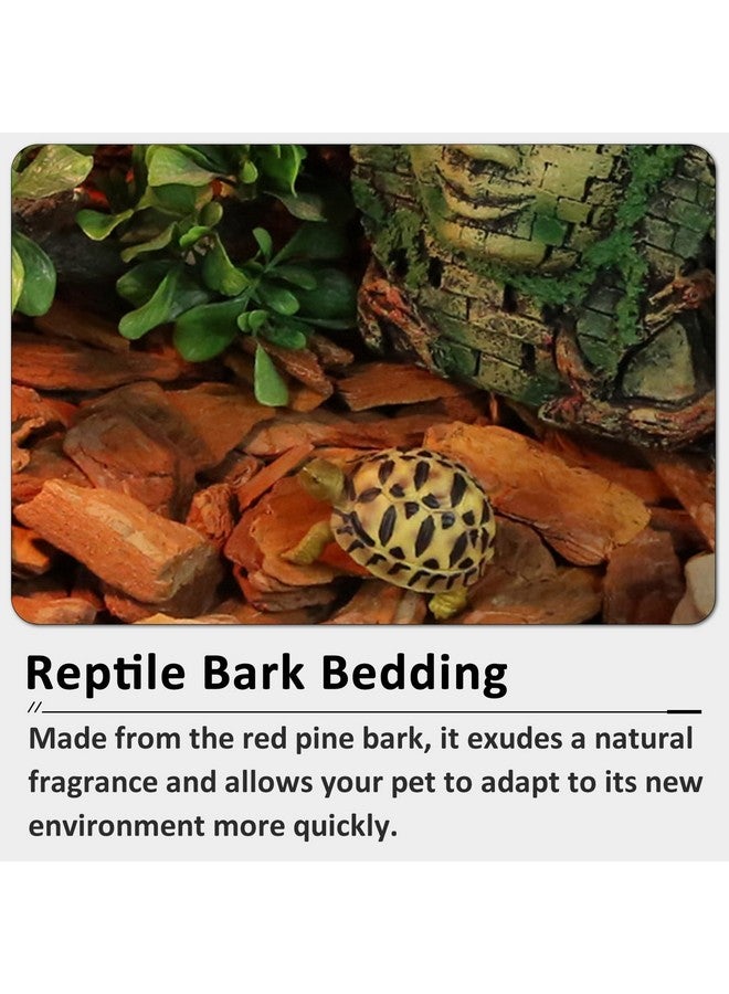 Hamiledyi Reptile Bark Bedding Tortoise Habitat Substrate Natural Terrarium Bark Wood Chips Tank Supplies for Snake Spiders Bearded Dragons Hermit Crabs Geckos - Image 3