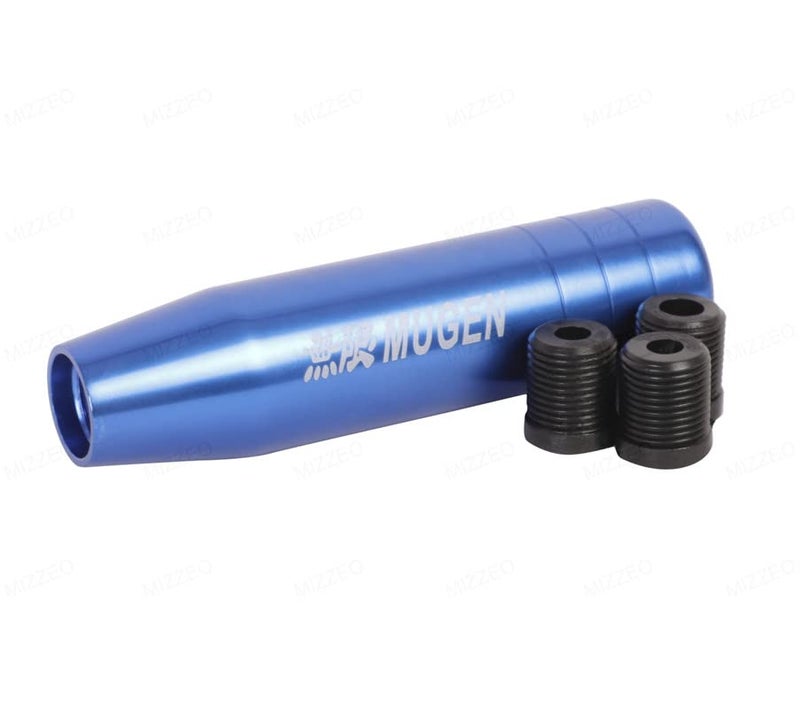 MIZZEO Gear Shift Knob (Design – Mugen Small - Blue) with 3 Adapter Compatible with Nissan Sunny (2011-2015) - Image 3