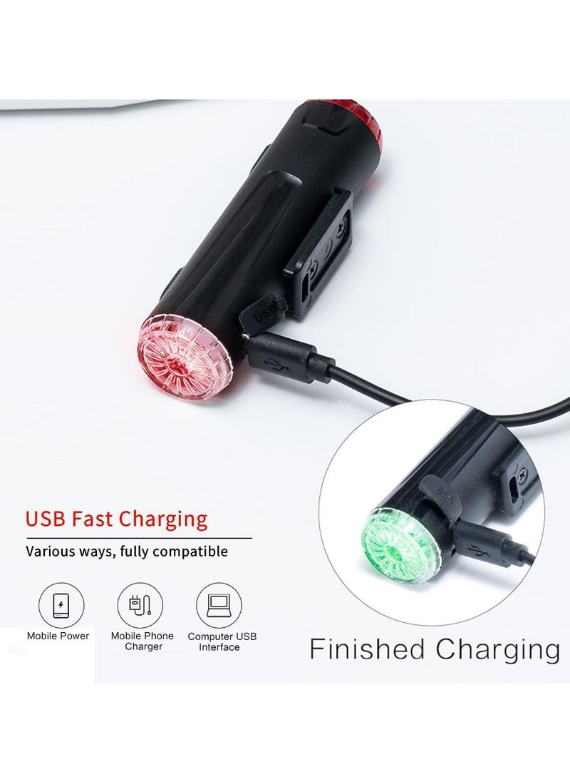 Y&D Bike Helmet Light 2 in 1, Rechargeable Cycling with Bracket and Warning Lights, Waterproof 360° Bicycle Front Rear Lights for Night, Road, Mountain Dirt Riding  - Image 5