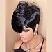 FCHW-wig FCHW short wigs for women Short Black Wig For Black Women Synthetic Pixie Wig 4inch Black Pixie Cut Wig With Bangs short hairstyles wigs - Image 2