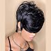 FCHW-wig FCHW short wigs for women Short Black Wig For Black Women Synthetic Pixie Wig 4inch Black Pixie Cut Wig With Bangs short hairstyles wigs - Image 3