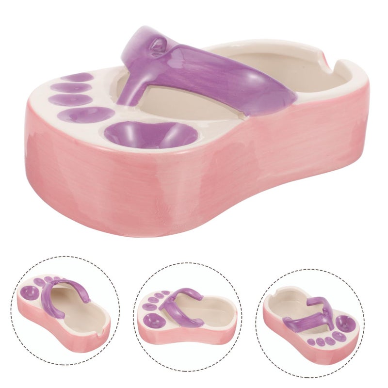 Creative Ceramic Slipper Ashtray Decorative Ash Holder For Home Office Indoor Use - Image 4