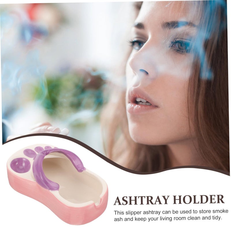 Creative Ceramic Slipper Ashtray Decorative Ash Holder For Home Office Indoor Use - Image 5