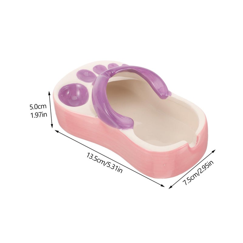 Creative Ceramic Slipper Ashtray Decorative Ash Holder For Home Office Indoor Use - Image 3