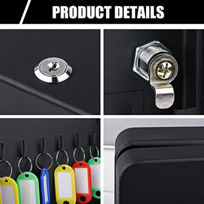 Key Steel Security Cabinet Box Wall Mount Key Box with Combination Lock Steel Security Locking Keys Cabinet Storage Key Lock Box with Code Key Management Cabinet - Image 5