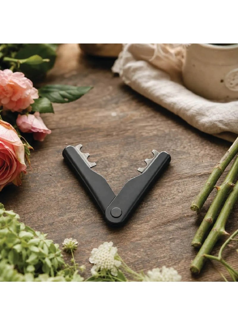Si Bonne Rose Thorn Remover and Stem Stripper, Professional Flower Stem Cleaning Tool with Easy Grip Handle for Floral Arrangements and Gardening, Black - Image 3