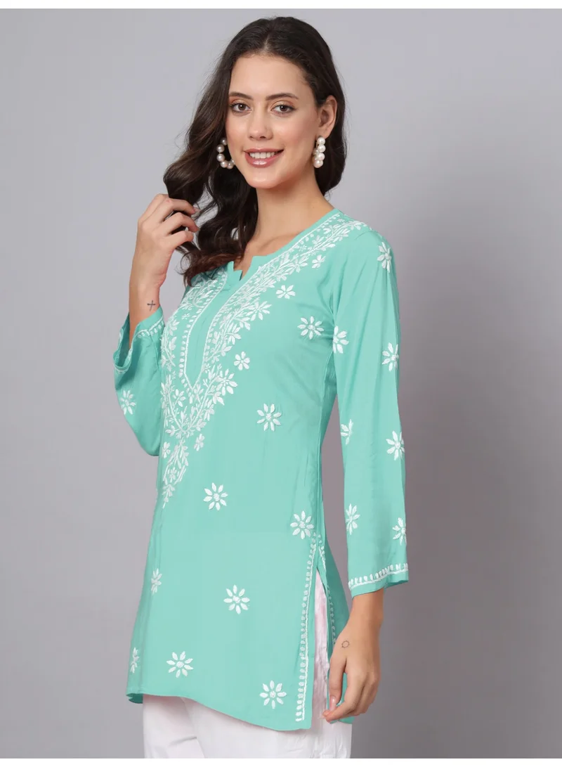 Alaya Hand Embroidered Chikankari Modal Kurti-AL3611
