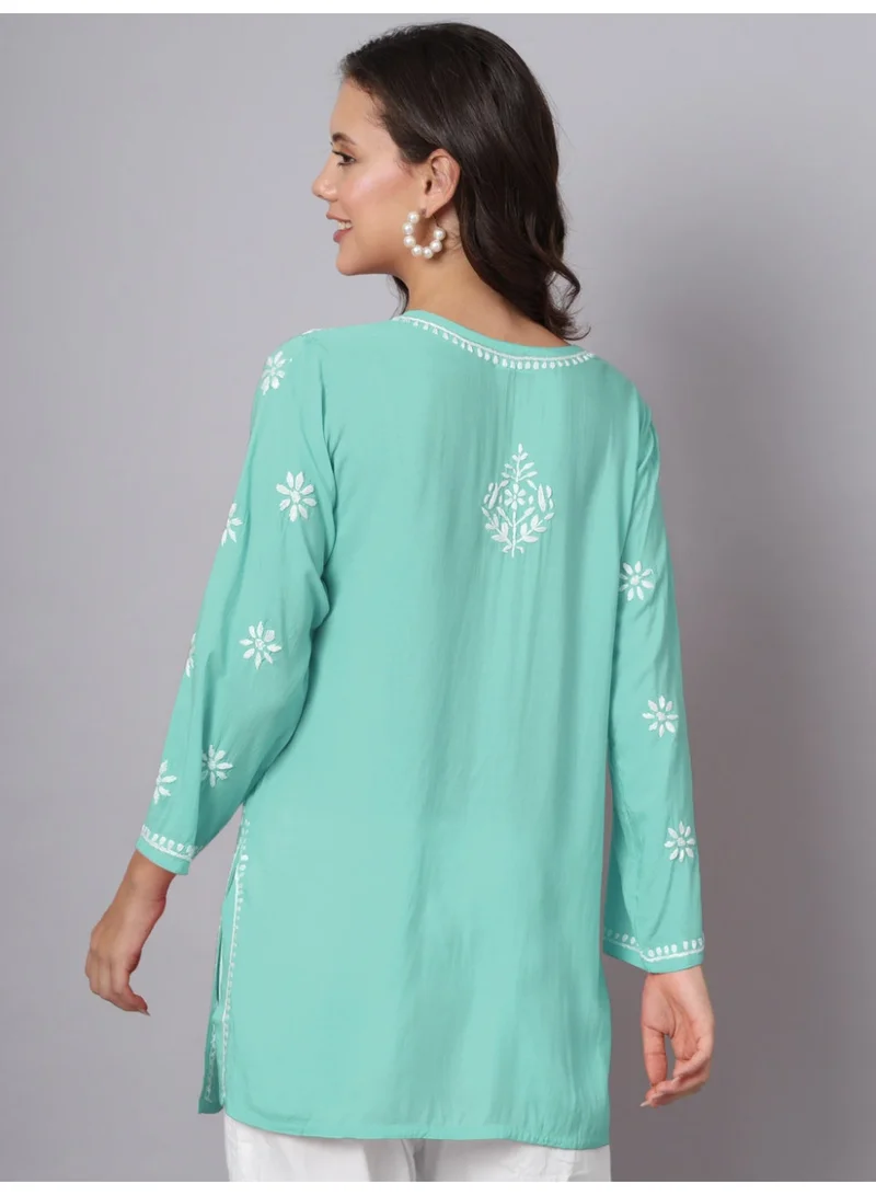 Alaya Hand Embroidered Chikankari Modal Kurti-AL3611