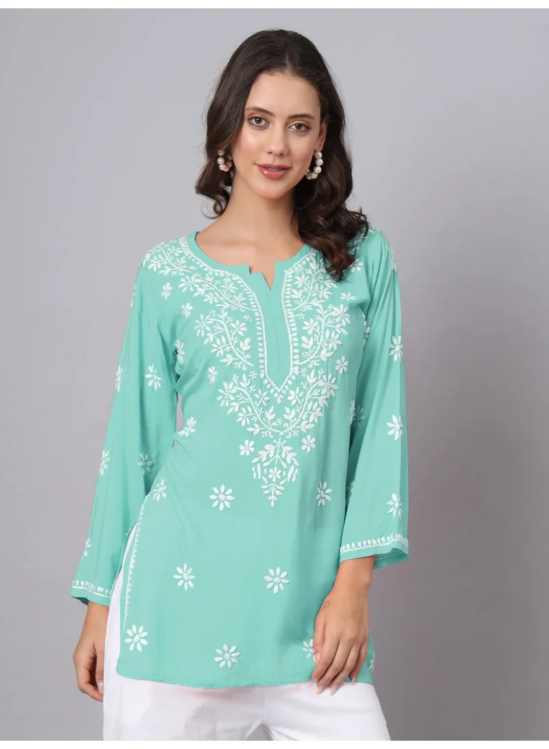 Alaya Hand Embroidered Chikankari Modal Kurti-AL3611
