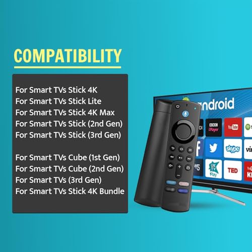 smashtronics Replacement Voice Remote Control For AMZ Flre TV Stick (3Rd Gen With Case), Black - Image 2