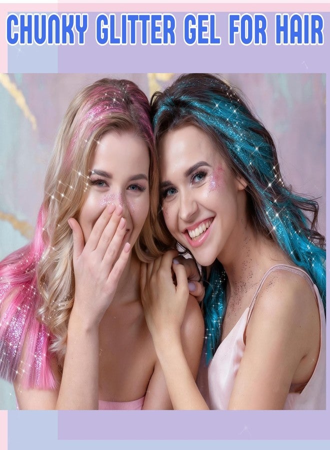 TRESSON Hair Extension Tools Kit,300 Pcs Silicone Lined Micro Links Beads（3 colours） 100 Rubber Bands 6 Blue Glitter 1 Micro Beads Plier 2 Hook Needle Pulling Loop 5 Hair Clips, 1 Comb Hair Tinsel 40Pcs/Pack - Image 5