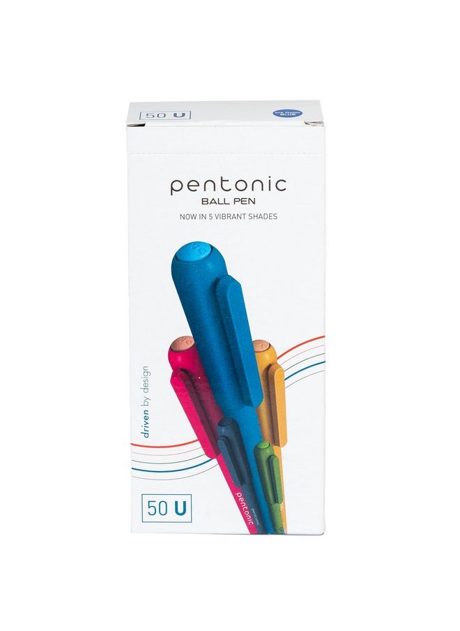 Pentonic 0.7Mm Ball Pen | Vibrant Multicolor Body | Blue Ink, Pack Of 50  - Image 3