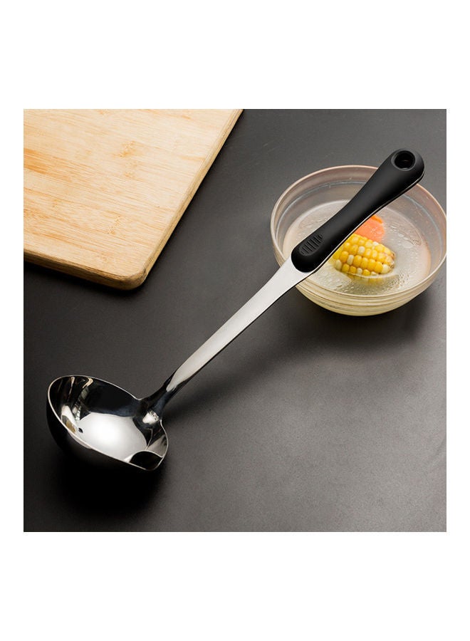 NIBEMINENT Spoon Filter Hole Design Soup Black/Silver  - Image 2
