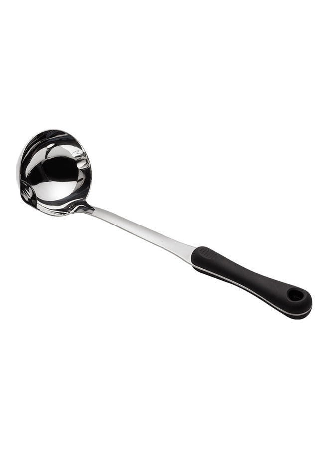 NIBEMINENT Spoon Filter Hole Design Soup Black/Silver  - Image 1