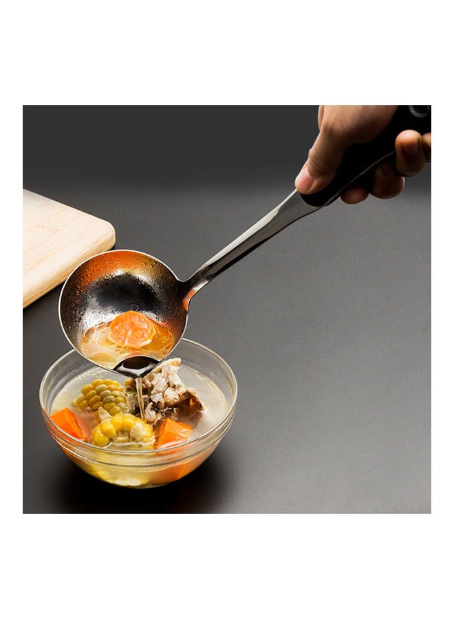 NIBEMINENT Spoon Filter Hole Design Soup Black/Silver  - Image 4