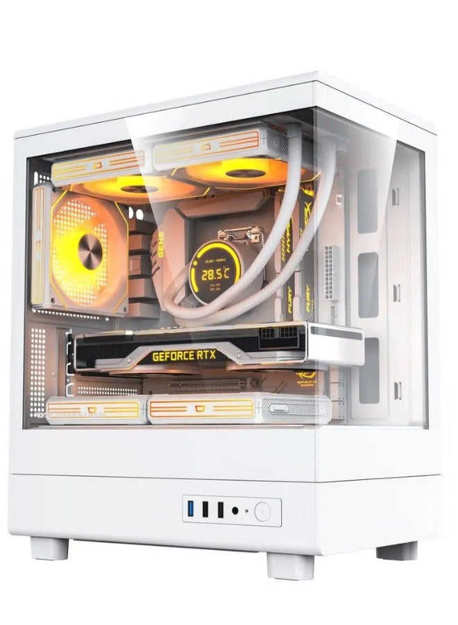 Gaming PC with NVIDIA GeForce RTX3050, Intel i5 Processor, 500GB SSD, 16GB RAM, Without AIO Cooler – Best for Gamers White