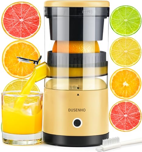 DUSENHO Electric Citrus Juicer Rechargeable - Electric Juicer Machines with USB and Cleaning Brush Portable Compact Juicer for Orange, Lemon, Limes - Image 1