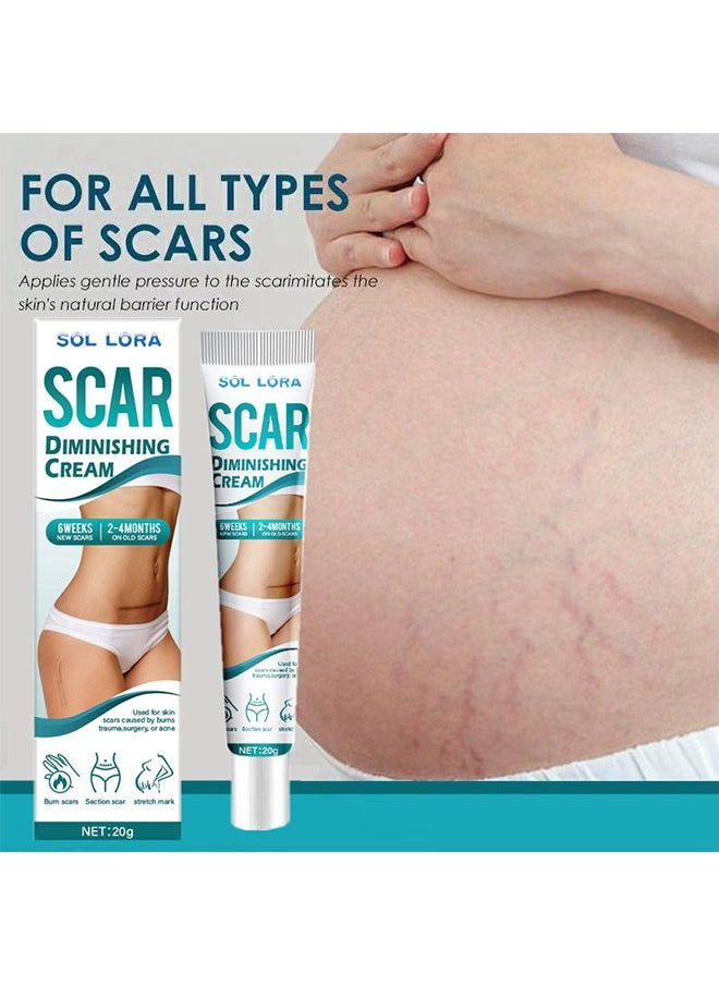 SOL LORA - Scar Diminshing Cream - Skin Repair Creams Treatment Stretch Marks Acne Surgical Care 20g - Image 1