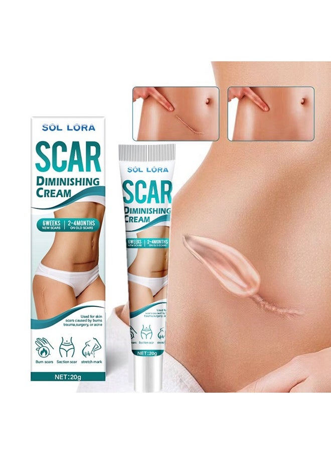 SOL LORA - Scar Diminshing Cream - Skin Repair Creams Treatment Stretch Marks Acne Surgical Care 20g - Image 1
