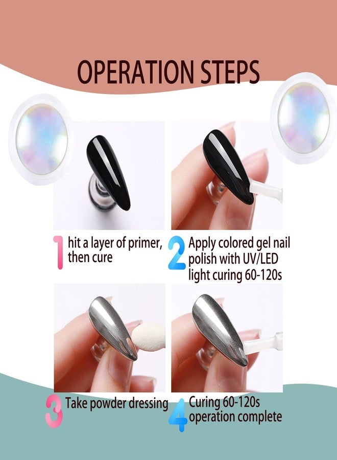 YAFIYGI 2Pack Pearl Chrome Nail Powder Iridescent Nail Powder,Mermaid Chrome Shell Nail Powder Multi Chrome Powder for Nails Chameleon Powder Manicure Pigment Glitter Dust DIY Nail Art Decorations - Image 3