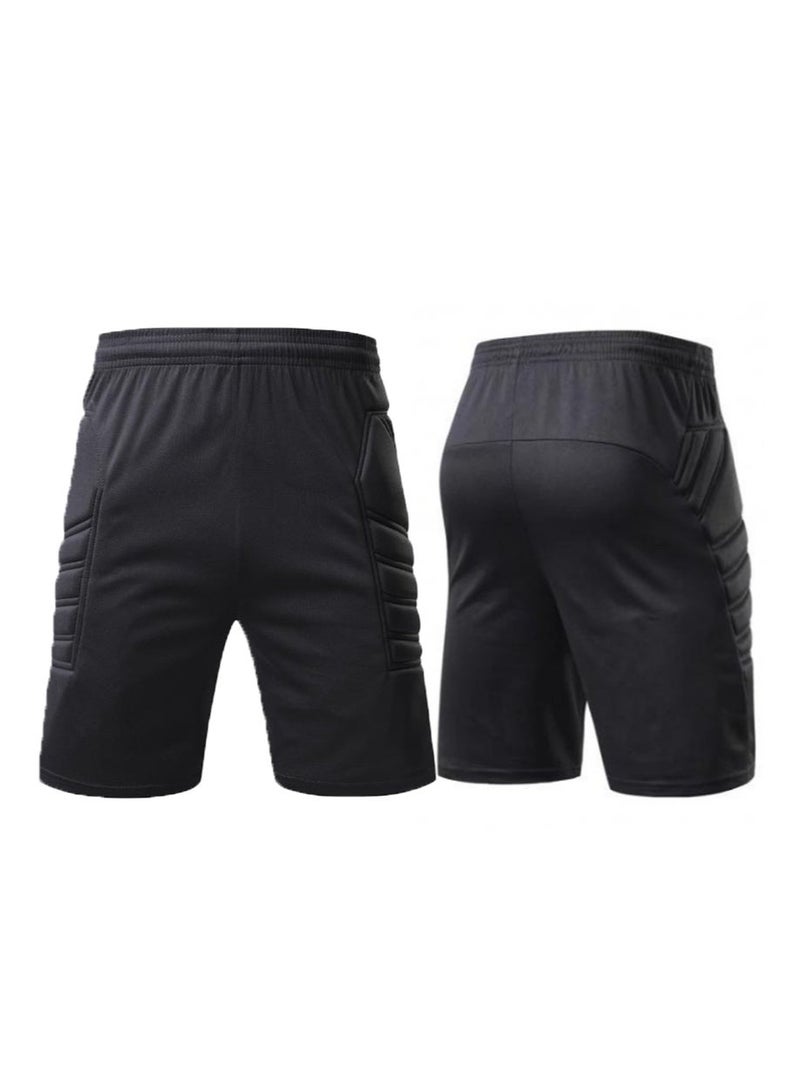 Aikanbo Padded Soccer Goalkeeper Shorts，Shock-Absorbing Soccer Goalkeeper Pants，Impact Dispersion，Hexagonal Design，Compression Support，Adjustable Waist，Suitable For Athletes - Image 2