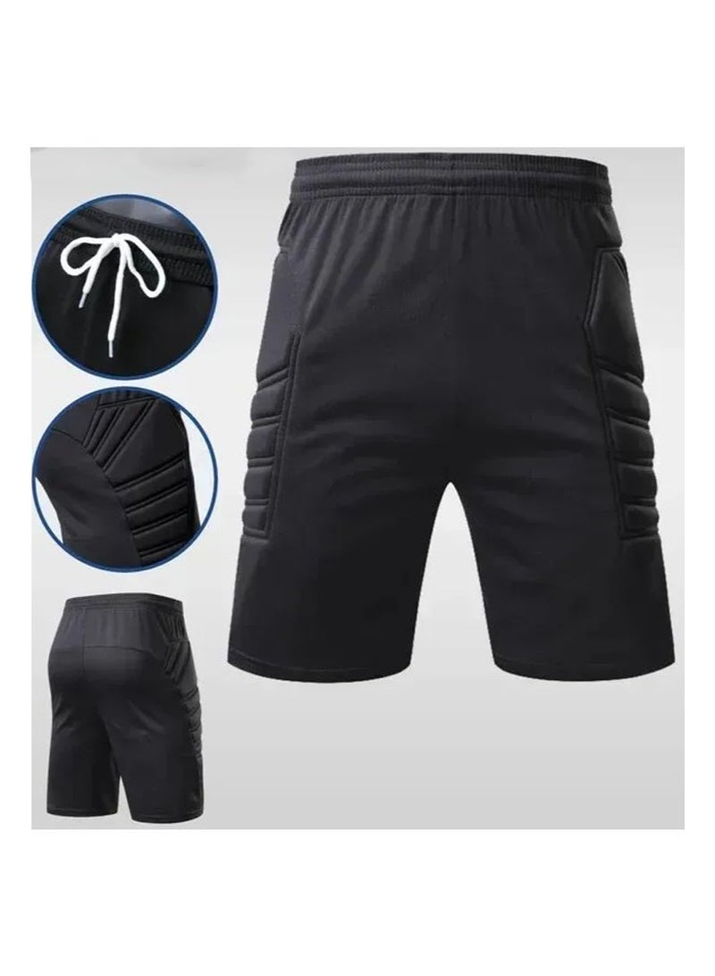 Aikanbo Padded Soccer Goalkeeper Shorts，Shock-Absorbing Soccer Goalkeeper Pants，Impact Dispersion，Hexagonal Design，Compression Support，Adjustable Waist，Suitable For Athletes - Image 4