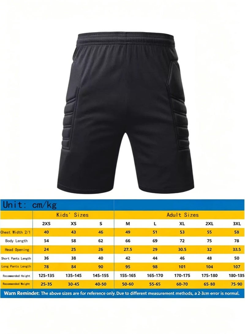 Aikanbo Padded Soccer Goalkeeper Shorts，Shock-Absorbing Soccer Goalkeeper Pants，Impact Dispersion，Hexagonal Design，Compression Support，Adjustable Waist，Suitable For Athletes - Image 3