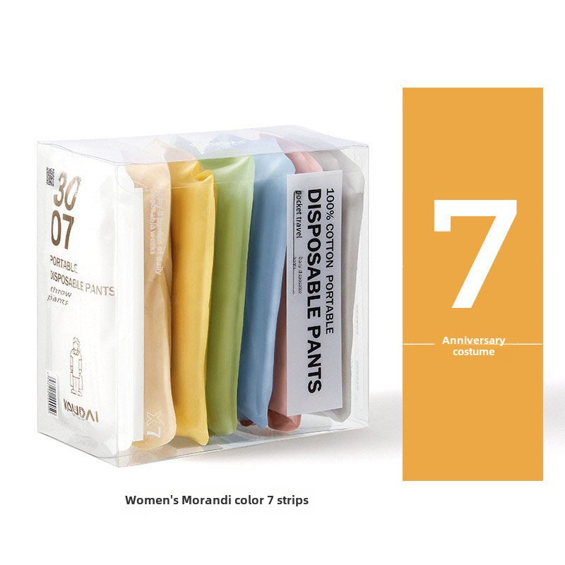 Generic Cotton Disposable Underwear 7-Pack for Women Morandi-Madam 