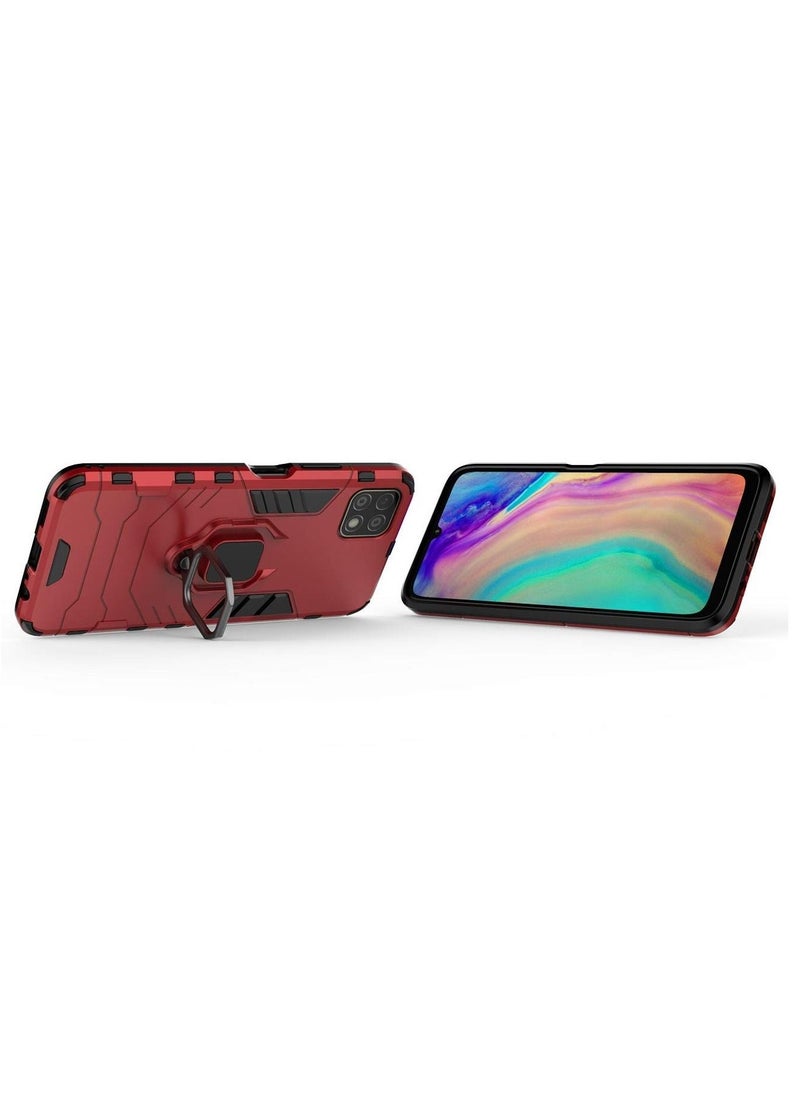 Generic Shockproof Protection Phone Case with Kickstand for Huawei Nova Y60 Red  - Image 2