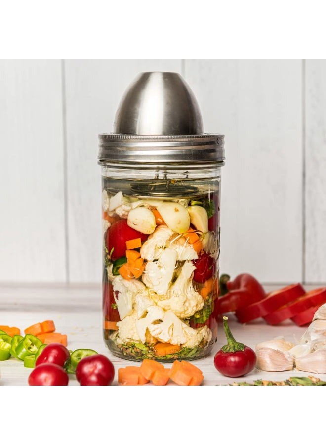 ChouAmi Stainless Steel Fermenting Kit for Le Parfait Glass Canning Jars (Kit-1L) - Image 4