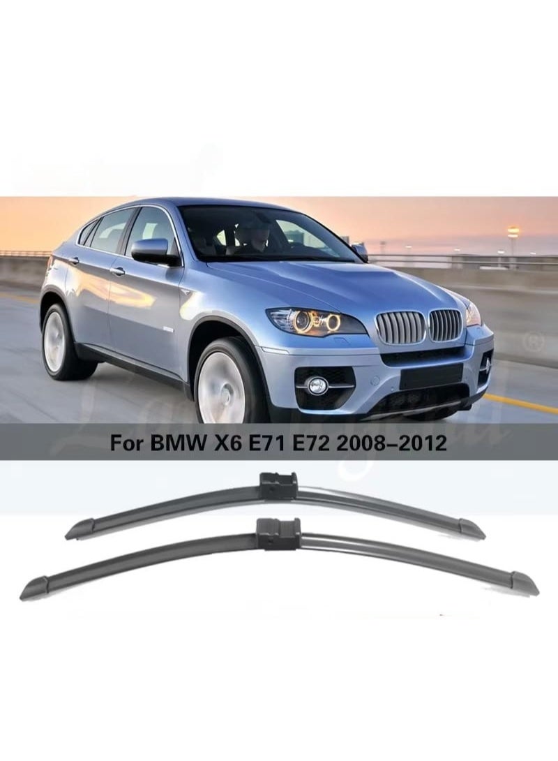 Elshafey Pair of Front Window Wiper Blade for BMW X6 E71 E72 2008 - 2012 - Image 1