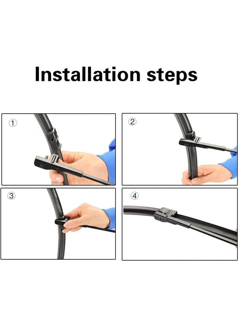 Elshafey Pair of Front Window Wiper Blade for BMW X6 E71 E72 2008 - 2012 - Image 3