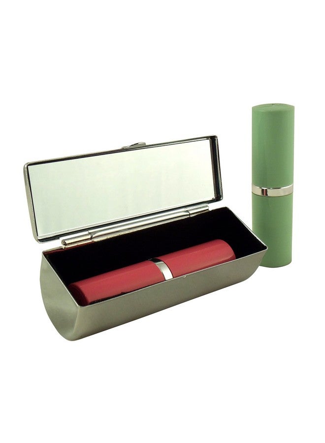 Houder Designer Lipstick Case With Mirror For Purse Decorative Lipstick Holder With Gift Box Velvet Lined Protect Your Lipsticks In Style (Blue Flowers)  - Image 5