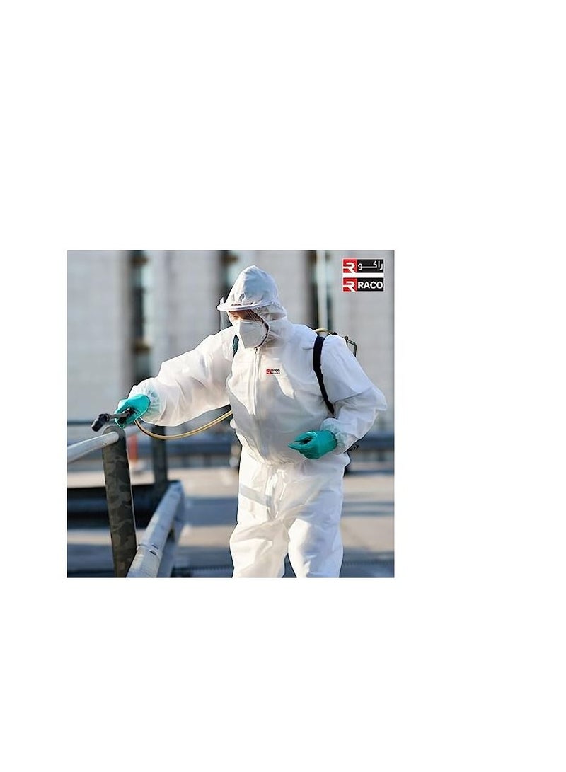 RACO Disposable Full Body Coverall Unisex Protective Suit with Hood, Zipper Front Entry, Elastic Ankles, Elastic Wrists 40 GSM  - Image 5
