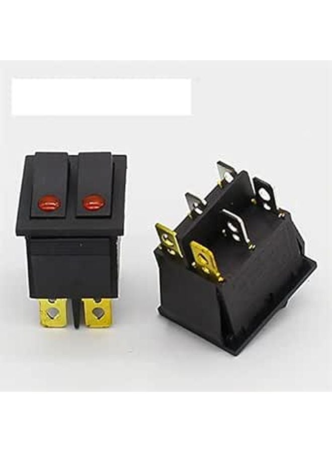 Double Gang Rocker Switch 2 Position Cat Eye Design 1 Piece - Image 1