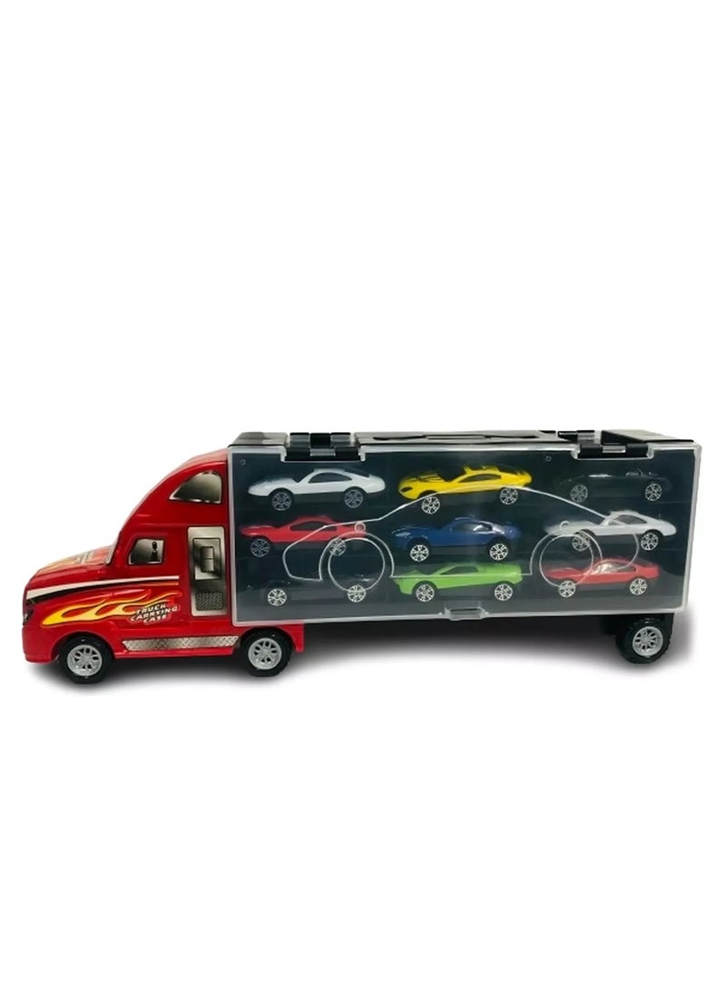 Rally Transport truck game with 9 colorful sports cars in truck games for kids - Image 2