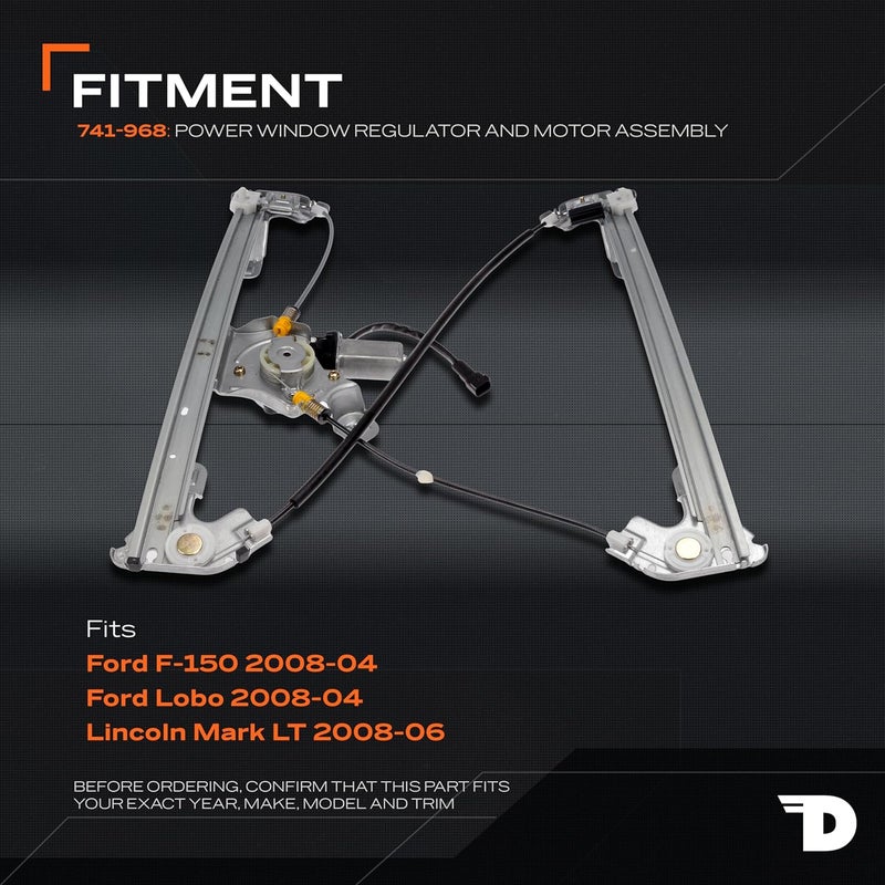 Dorman 741-968 Rear Driver Side Power Window Regulator and Motor Assembly for Ford/Lincoln Models - Image 3