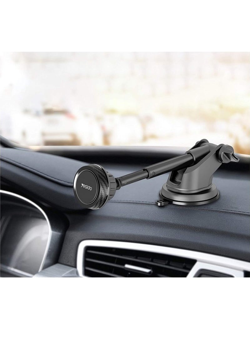 Yesido C67 ANGLE ADJUSTABLE TELESCOPIC LONG ARM MOBILE PHONE CAR HOLDER UNIVERSAL MAGNETIC. - Image 3