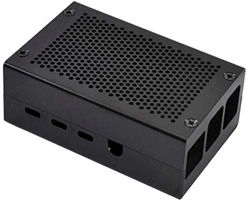 REES52 Raspberry Pi 4 Case RPI 4 Aluminum Case RPI 4B Metal Shell Black Enclosure for RPI 4 Model B (Black) - Image 3