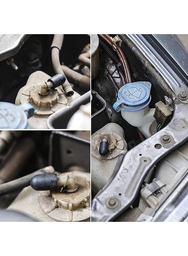 ٨٠ قطعة من أغطية خراطيم التفريغ، تشكيلة من الموصلات، ٦ أحجام، أغطية مطاطية سوداء، قطع غيار سيارات لسدادات تفريغ المكربن، وصلات تفريغ مشعب السحب. - Image 2