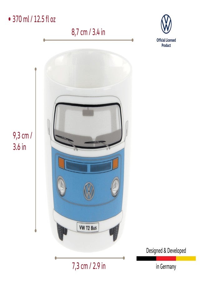 BRISA VW Collection - Volkswagen Large Ceramic Coffee-Tea-Cappuccino Mug Cup in T2 Bus Campervan Design (370 ml/12.5 fl oz) (Blue) - Image 3