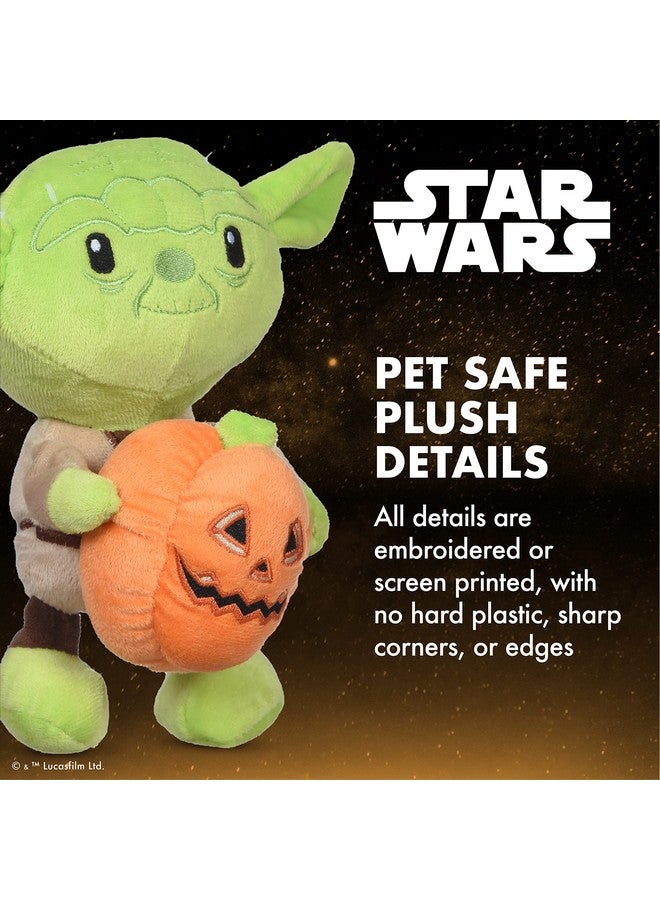 STAR WARS Halloween Yoda Pumpkin 9 Inch Squeaky Plush Pet Toy | Pets Squeaky Toy, Plush Dog Toys, Yoda Plush Toy, Yoda Stuffed Toy | Gifts for Pets, Halloween Pet Toys - Image 4