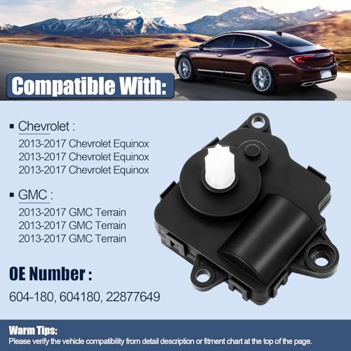 LCWRGS HVAC Blend Door Actuator Compatible with Chevy Equinox 2013-2017, GMC Terrain 2013 2014 2015 2016 2017, Heater Air Vent Actuator, 604-180, 604180, 22877649 - Image 2
