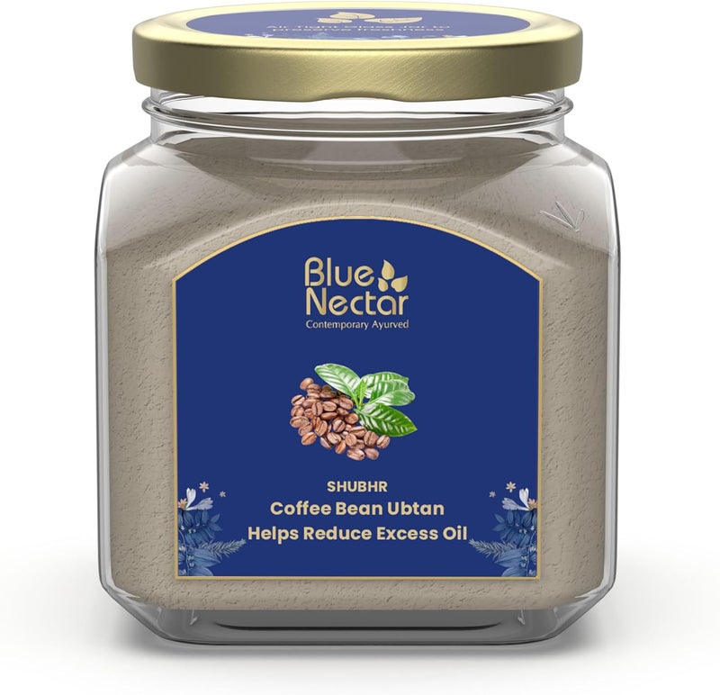 Blue Nectar Coffee Ubtan Powder with Plant Based Niacinamide for Tan Removal & Natural Exfoliation | Ayurvedic Detan Face Cleanser for Skin Brightening (100 gm, 11 Herbs) - Image 1