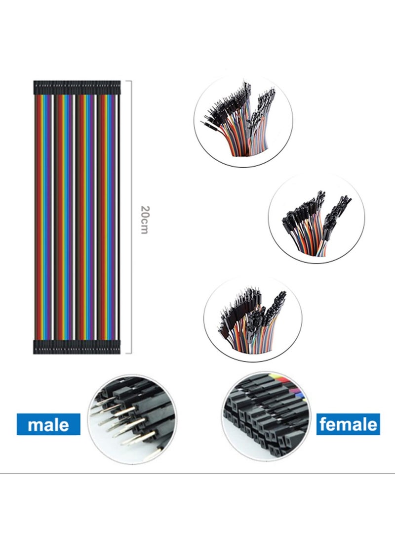 120 Pin Dupont Jumper Wires - 20cm Length, 40 Pin Male/Female/Male to Male, Perfect for Arduino & Raspberry Pi Projects, Breadboard Compatible  - Image 3