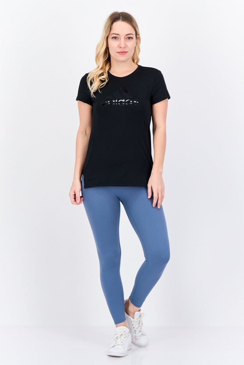 Adidas Women Sportswear Fit Brand Logo Outdoor Top, Black  - Image 3