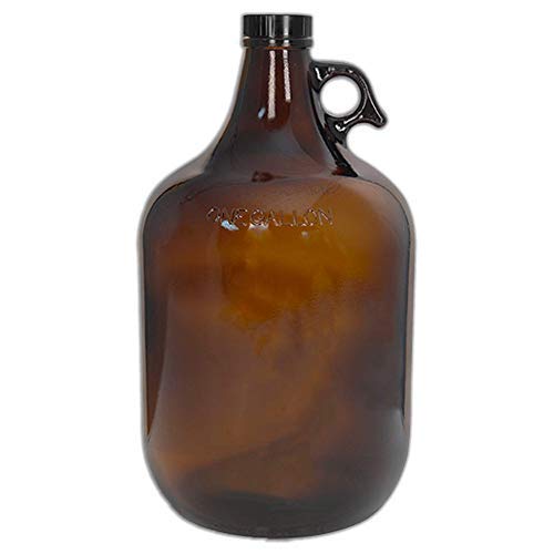 C-Store Packaging 1 Gallon (128oz) Amber Glass Jug With 38mm Cap - FBA - Image 1
