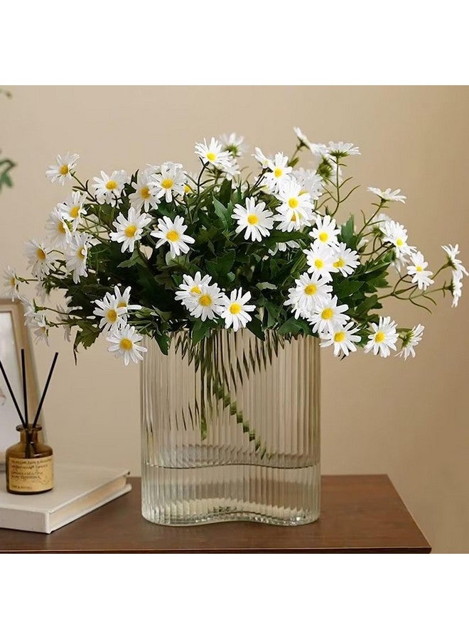 شارع الفن باقة زهور صناعية من Art Street، زهور ديزي مزيفة، زهور واقعية عتيقة لتزيين المنزل وغرفة النوم وغرفة المعيشة والمكتب (بدون إناء) - Image 1