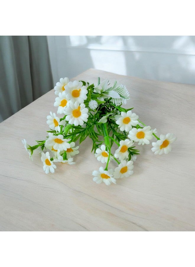 شارع الفن باقة زهور صناعية من Art Street، زهور ديزي مزيفة، زهور واقعية عتيقة لتزيين المنزل وغرفة النوم وغرفة المعيشة والمكتب (بدون إناء) - Image 2